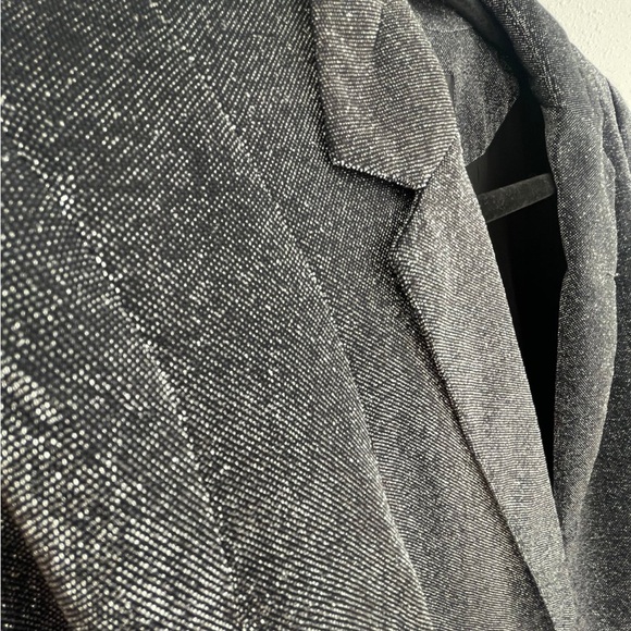 Steve Madden Women's Gray shiny Blazer Jacket - Picture 3 of 6